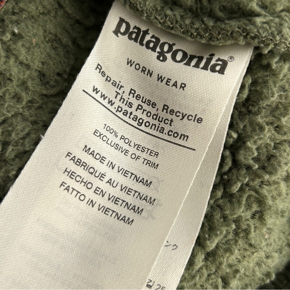 ❤️ Patagonia Kids' Green Fleece Jacket Youth L - Picture 5 of 9